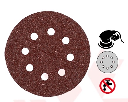 DISCO DE LIJA RESPALDO VELCRO G120 HEMIC X 10 UNIDADES