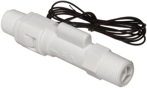 SENSOR DE FLUJO LIQUIDO SWITCH 0,08 GPM 3/8 BSP MACHO 125PSI FS-380P MODEL 216445 POLIPROPILENO GEMS