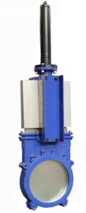 VALVULA CUCHILLA ACTUADOR HIDRAULICO, 18 INCH, BIDIRECCIONAL, WAFER, BODY GGG40, GATE 316SS SERIE QU
